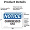 Signmission Compressed Gas OSHA Notice Sign, Vinyl Decal, 10in W x 7in L, 2PK OS-2PACK-NS-D-710-L-10752 - alternate 3